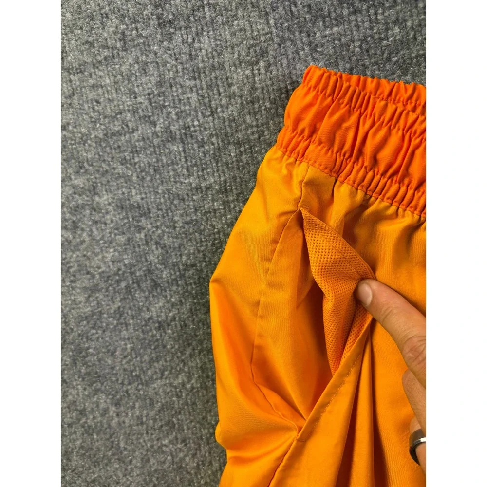 Nike Swim Trunks Mens Medium Orange Colorblock Mesh‎ Lined Board Shorts